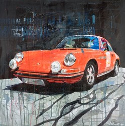 Iconic 911 by Markus Haub - Original Painting on Box Canvas sized 32x32 inches. Available from Whitewall Galleries